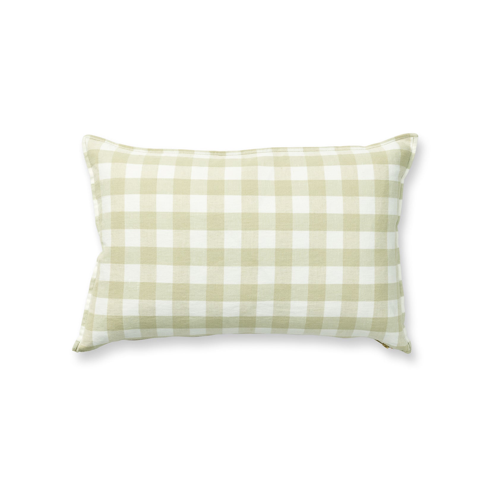 Yellow gingham online pillow