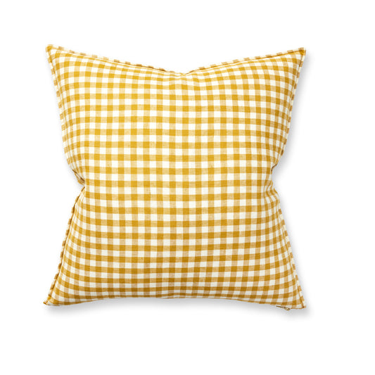 Ochre Gingham Pillow